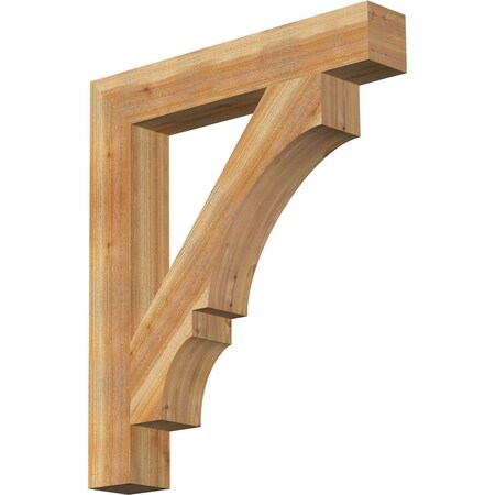 Ekena Millwork Balboa Block Rough Sawn Bracket, Western Red Cedar, 6"W x 38"D x 44"H BKT06X38X44BOA05RWR